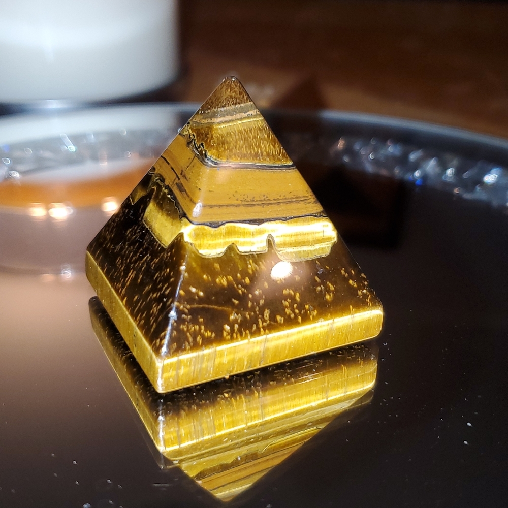 Tiger Eye Pyramid